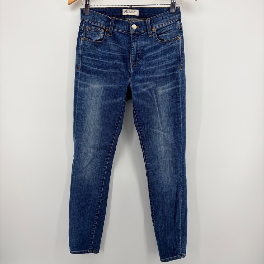 Madewell High Riser Skinny Jeans Dark Wash Denim Blue High Waist Womens Size 26